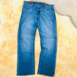 Light medium wash womens denim blue jeans boot cut